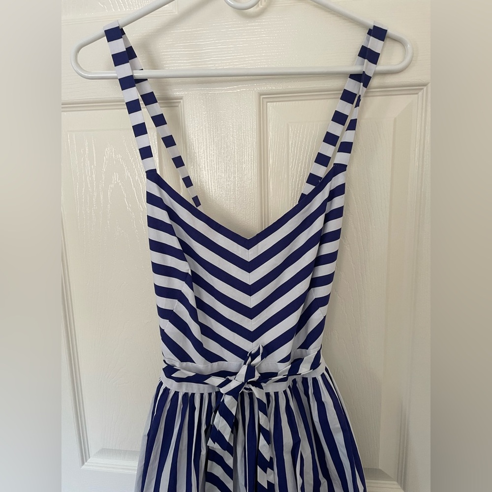 J. Crew Blue and White Striped Maxi Dress - Picture 4 of 14